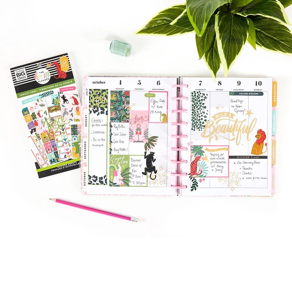 Happy Planner Jungle Vibes stickers 778 autocollants flamboyant