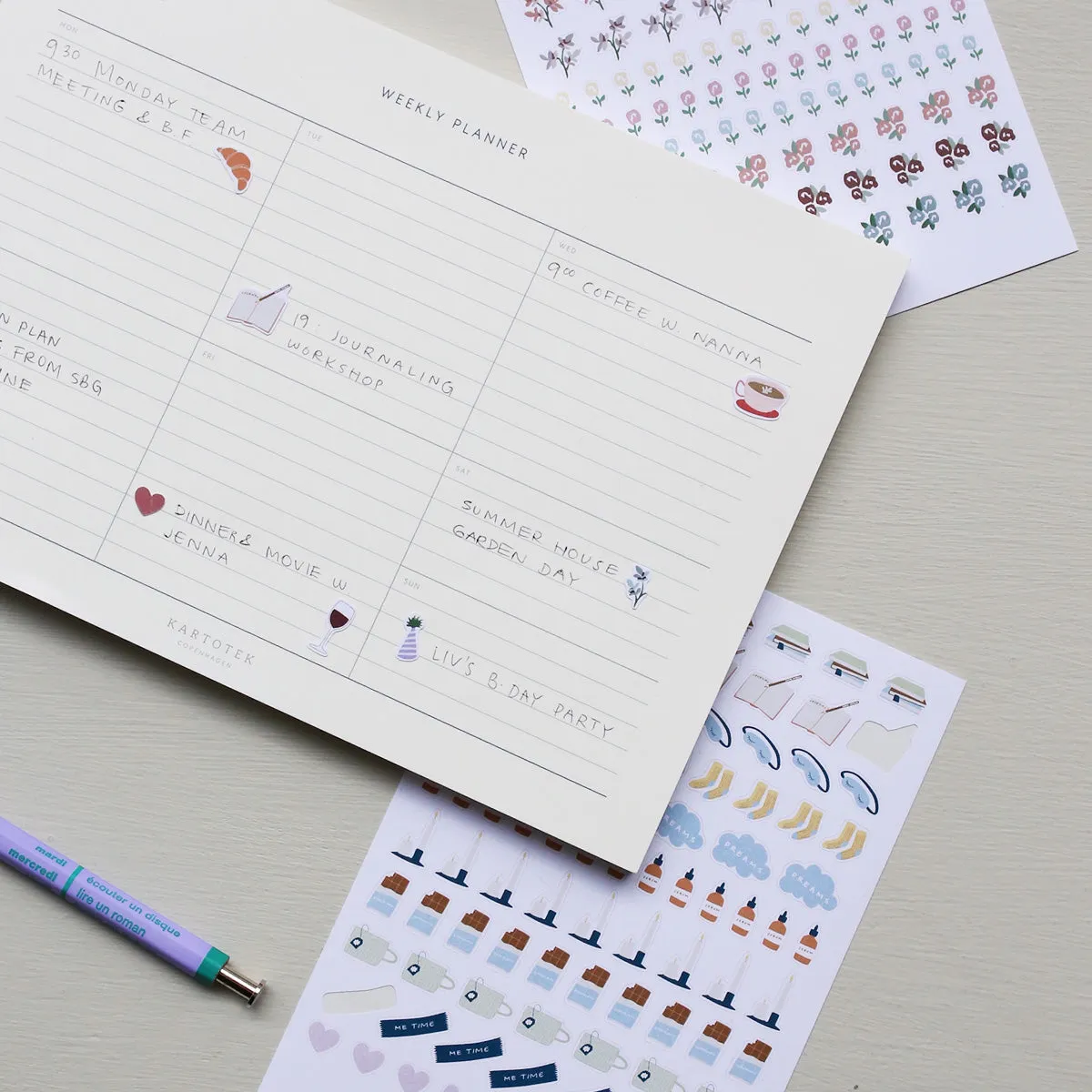 Kartotek Mini Me Time Icons stickers bien-être