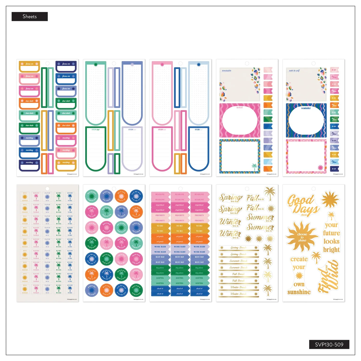 Me & my Big Ideas Sunburst Bay stickers 30 feuilles