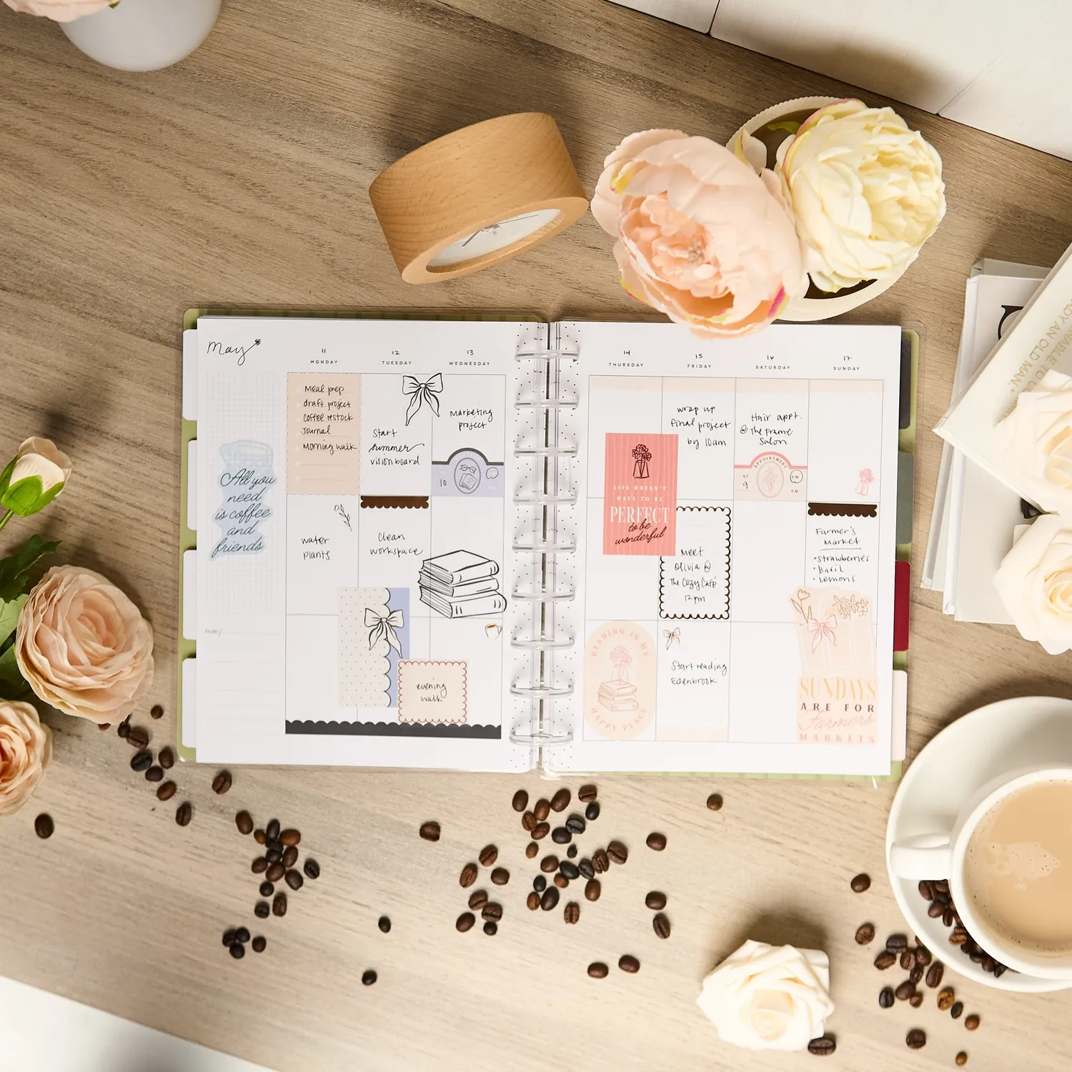 Me & my big ideas Café Coquette Classic agenda vertical non daté 12 mois