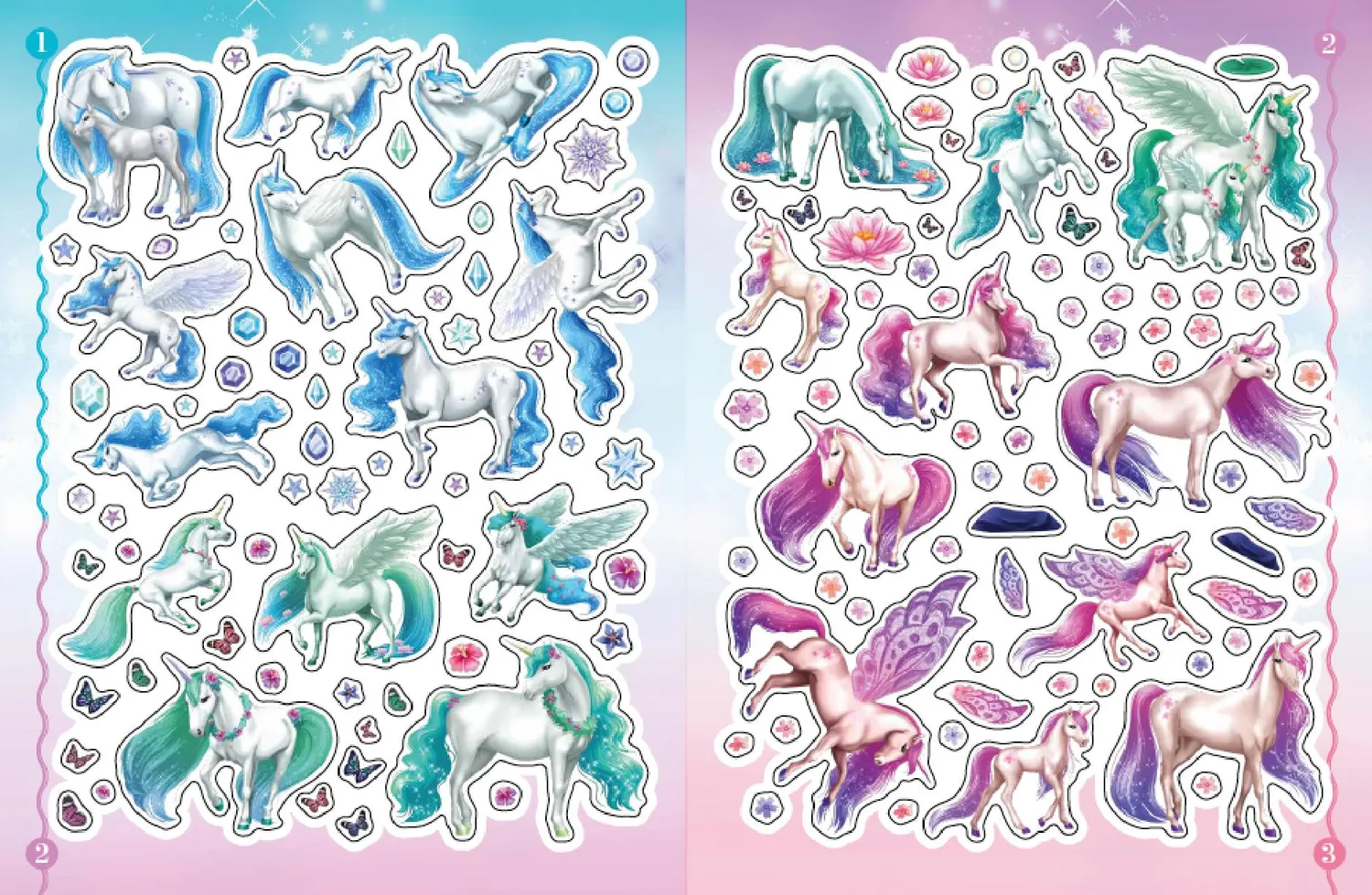 Animal Style Licornes fantastiques cahier stickers 300