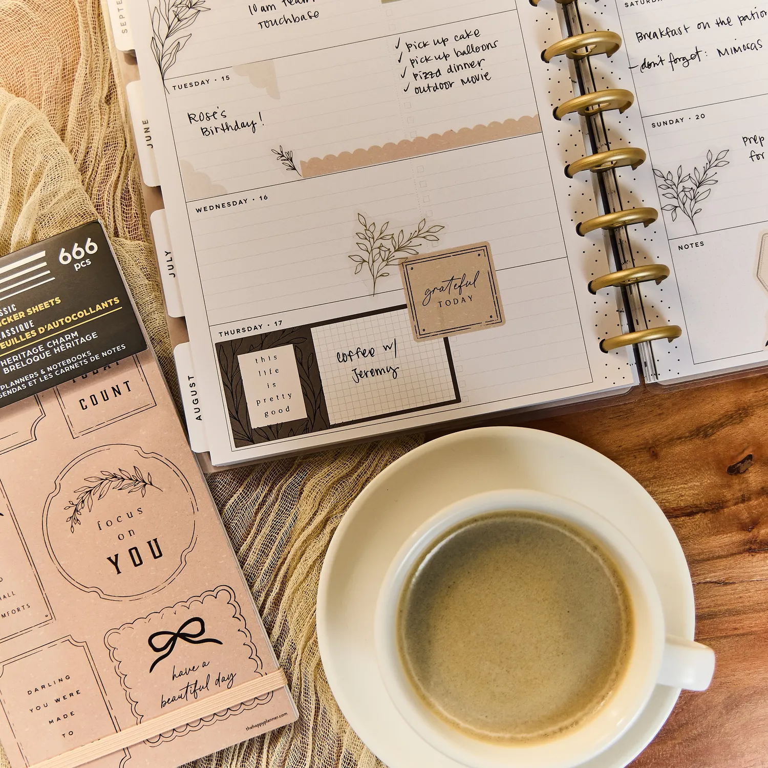 Happy Planner Heritage Charm stickers value pack 666 pièces