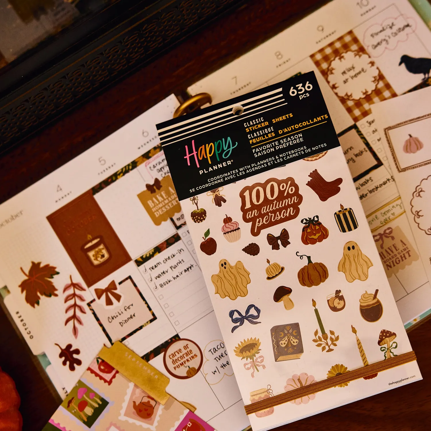 Happy Planner Favorite Fall Season stickers automne 30 feuilles