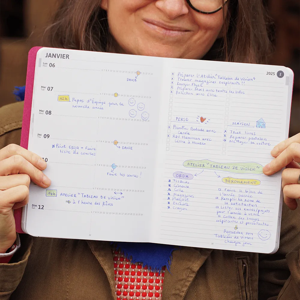 My365 My Agenda 2025/2026 poche A6 Sable + jaquette chocolat