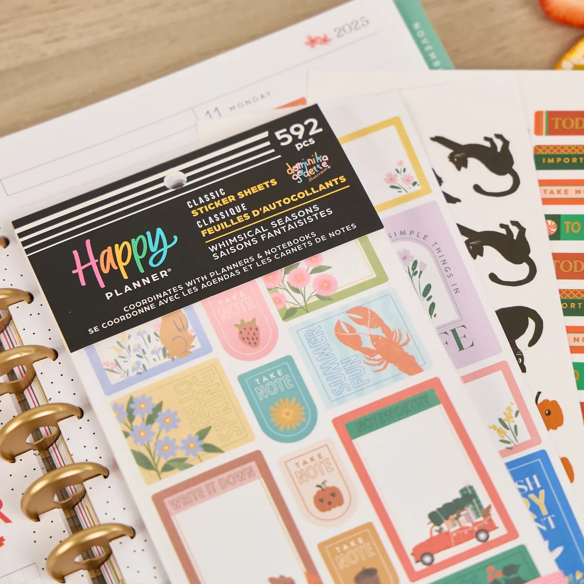 Happy Planner Whimsical Seasons autocollants Classic x592 saisons