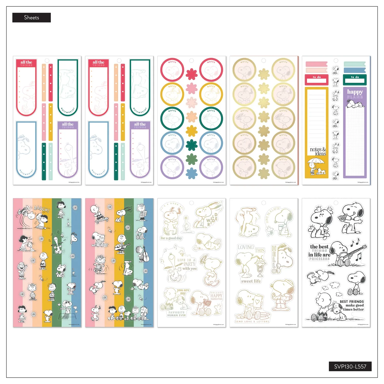 Happy Planner Peanuts lot stickers Value Pack Snoopy