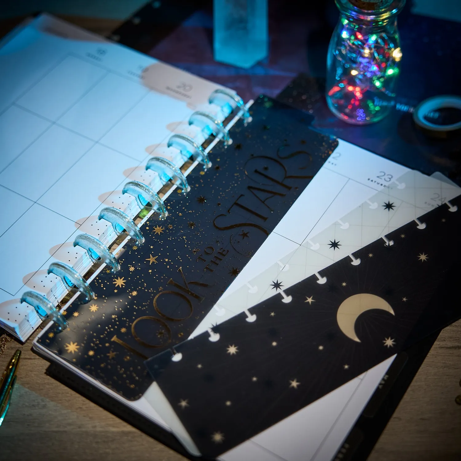 Happy Planner Eternal Stars marque-pages classic lot 3 doré
