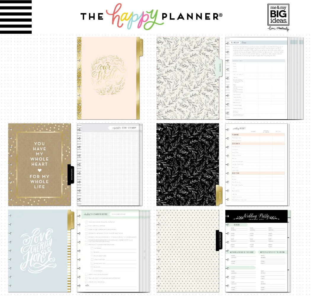 Happy Planner Wedding extension agenda mariage Classic