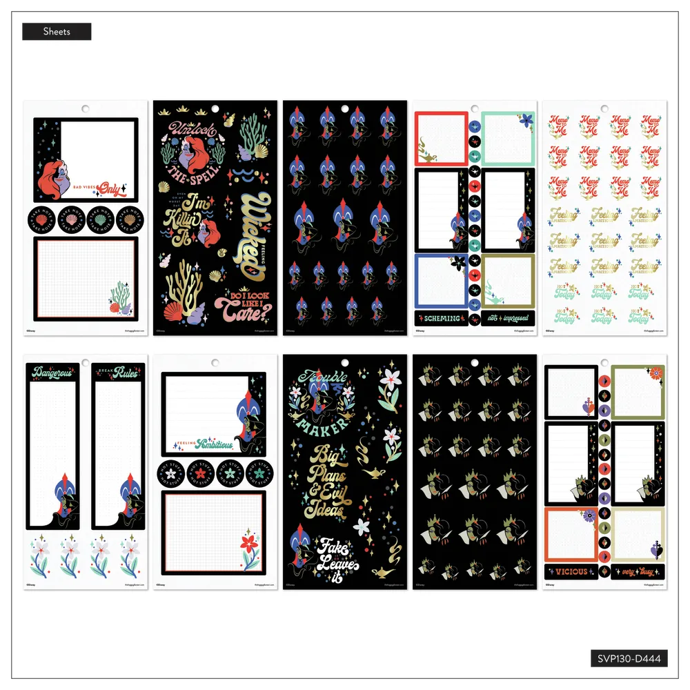 Happy Planner Disney Good vs Evil stickers Big 482