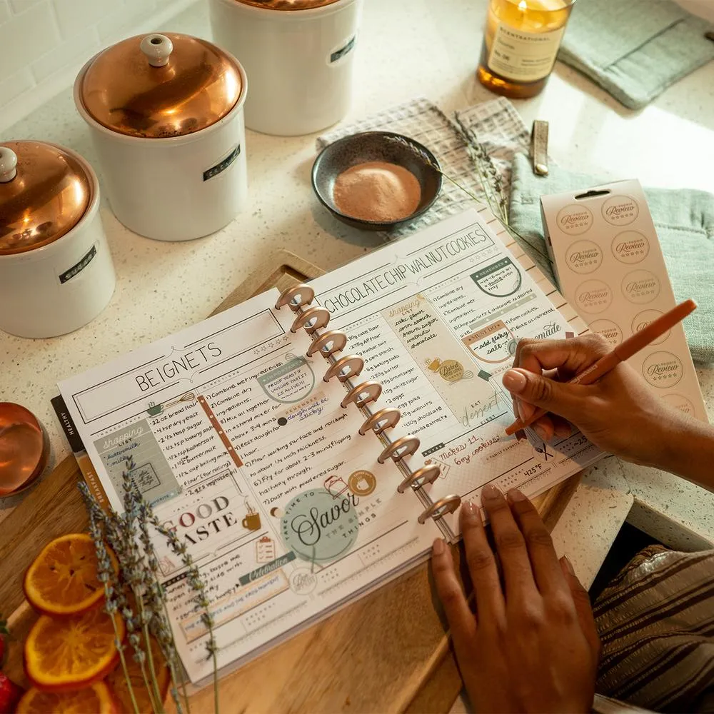 Happy Planner Classic Recipe recharge agenda à anneaux 40 pages