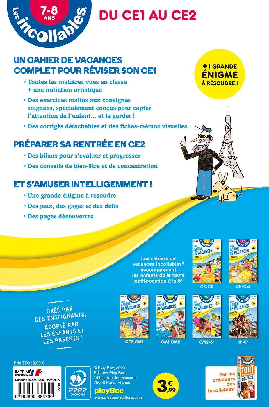 Les Incollables cahier de vacances CE1 au CE2 7-8 ans