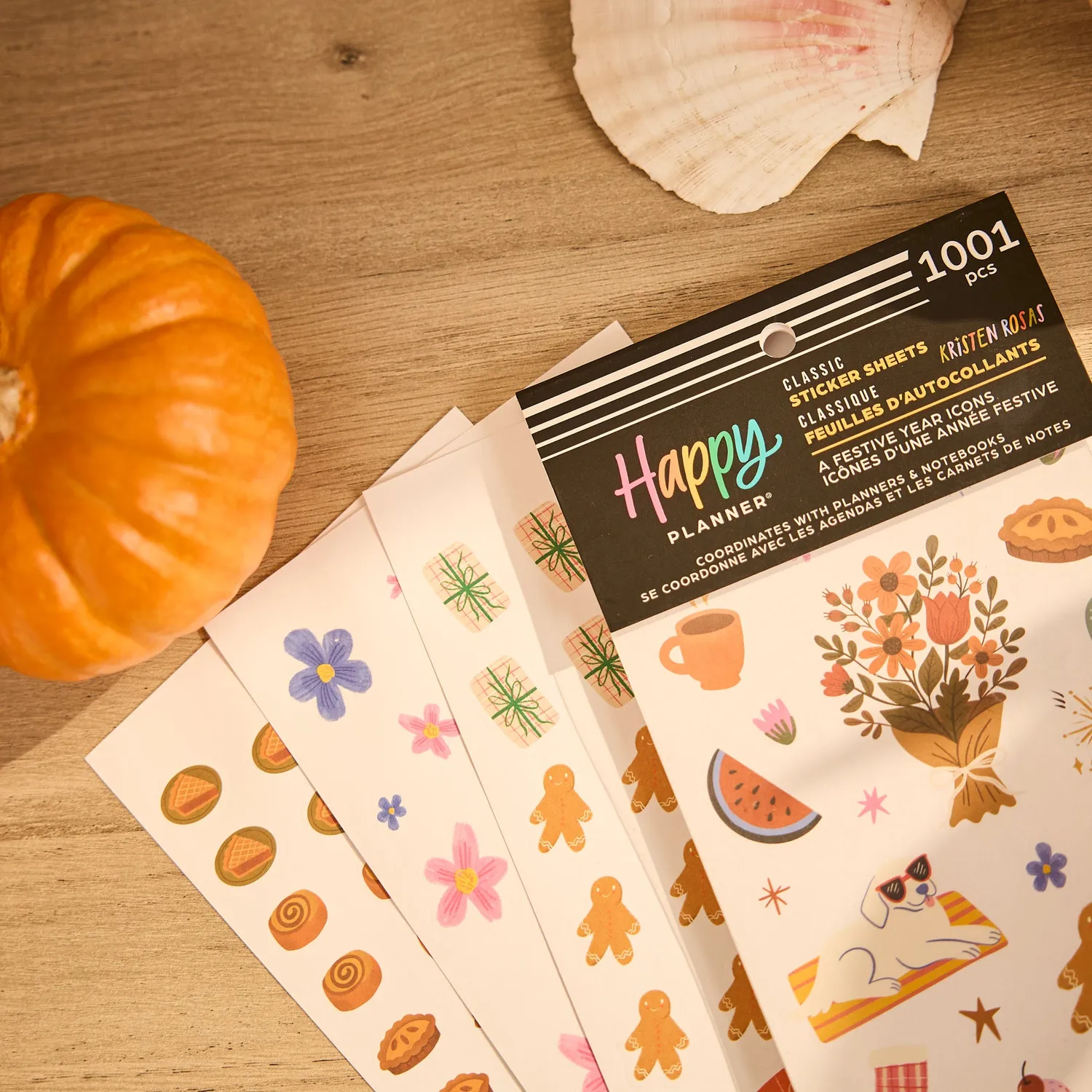 Happy Planner A Festive Year Icons stickers Classic 30 feuilles