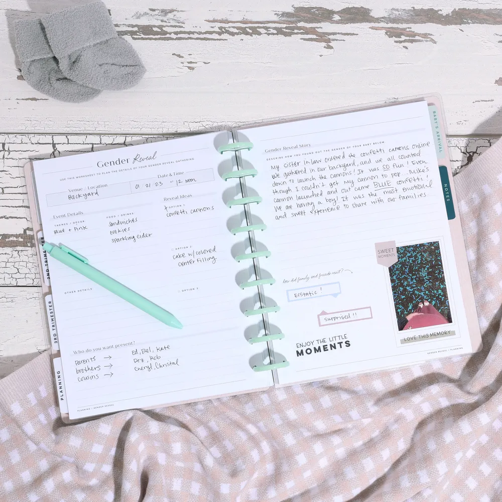 Happy Planner Butterflies Blooms planner grossesse non daté Classic