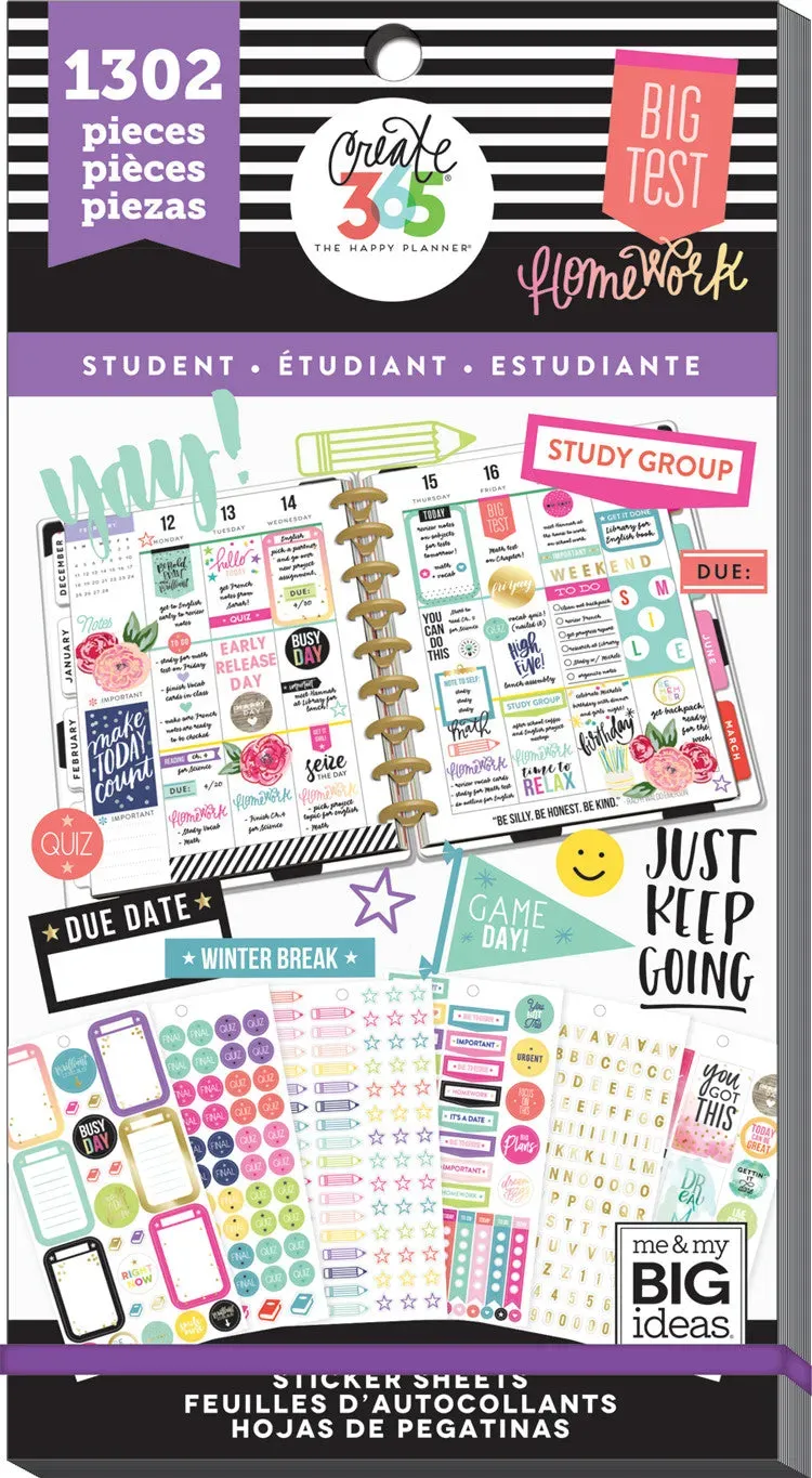 Happy Planner Fri YAY Student stickers foil 1302