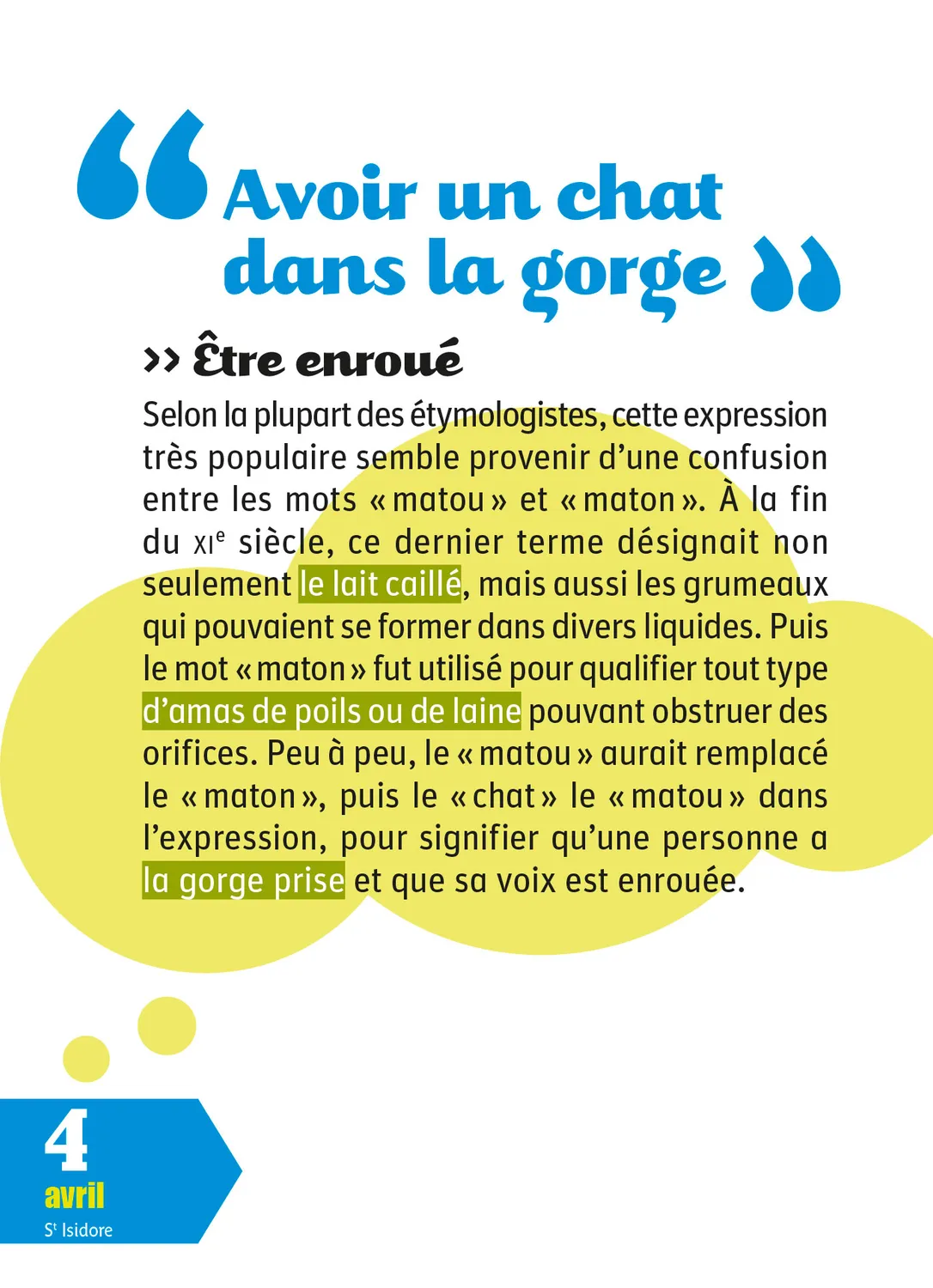 Frigobloc Année à Bloc calendrier Origine des expressions 365 jours