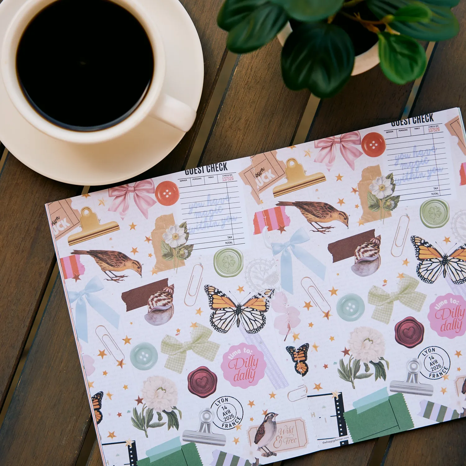 Happy Planner Collage Icons carnet stickers folio A5 448 vintage