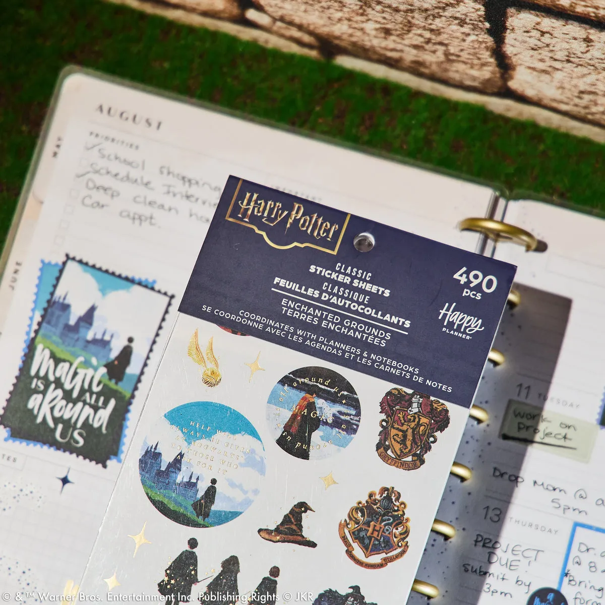 Happy Planner Harry Potter Enchanted Grounds stickers 486