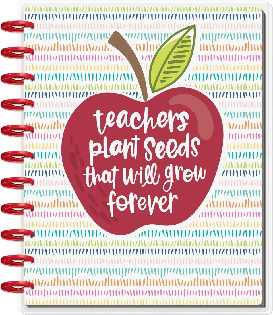 Happy Planner Teacher's Plant Seeds agenda Big non daté 12 mois
