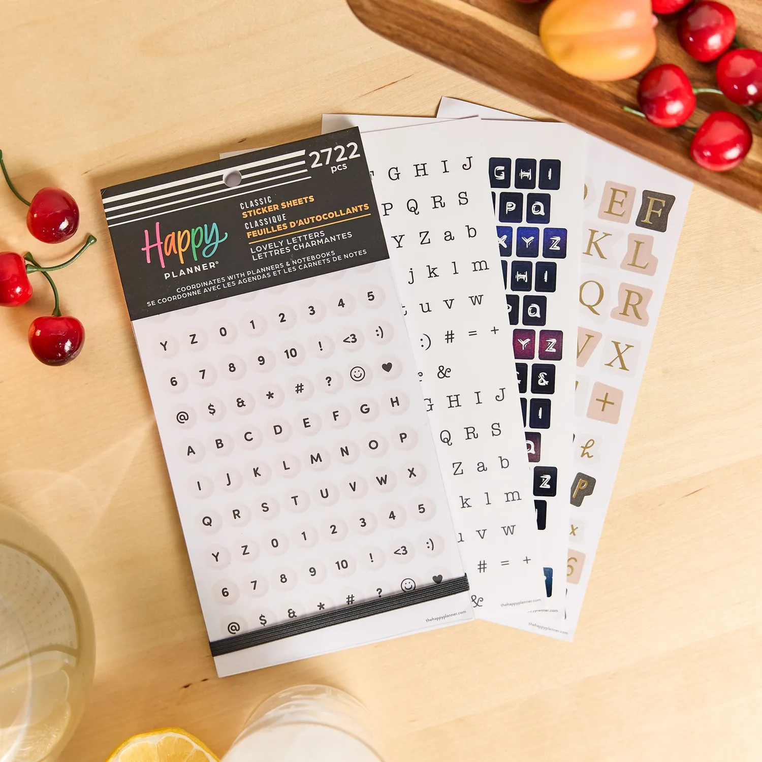 Happy Planner Lovely Letters stickers alphabet 30 planches