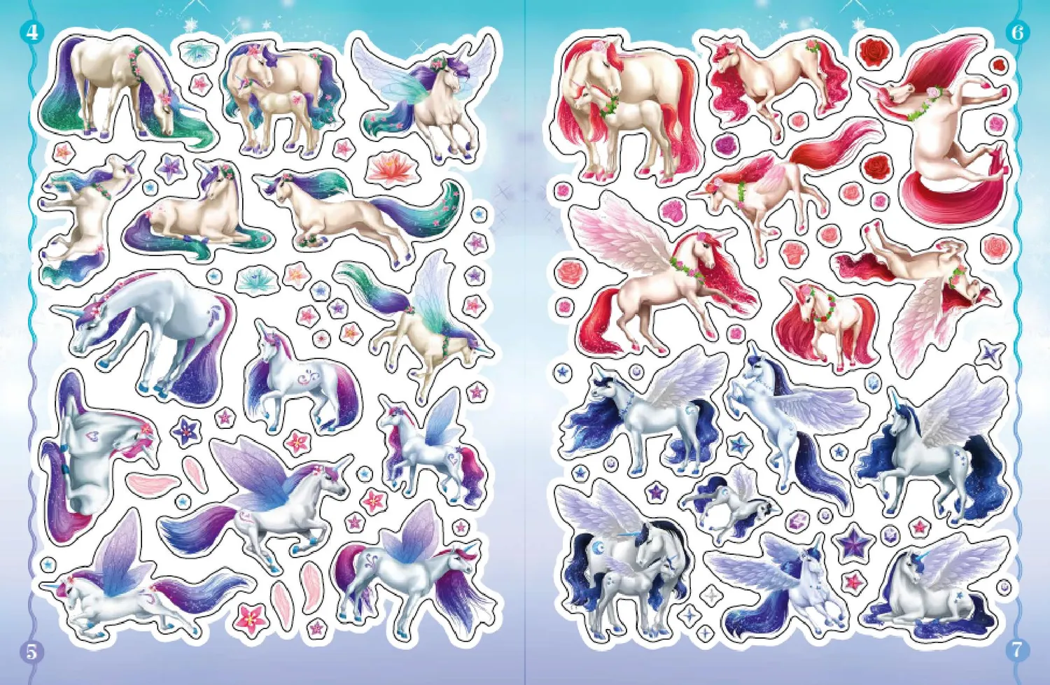 Animal Style Licornes fantastiques cahier stickers 300