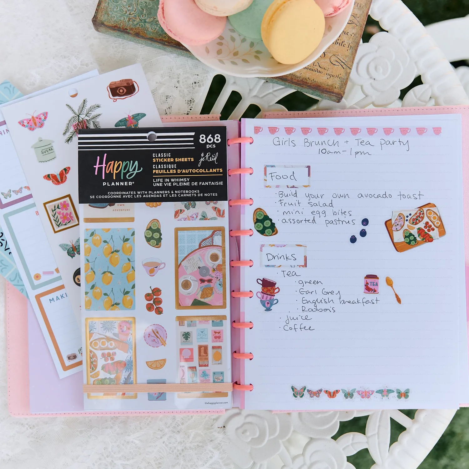 Happy Planner Life in Whimsy autocollants 30 planches pastel