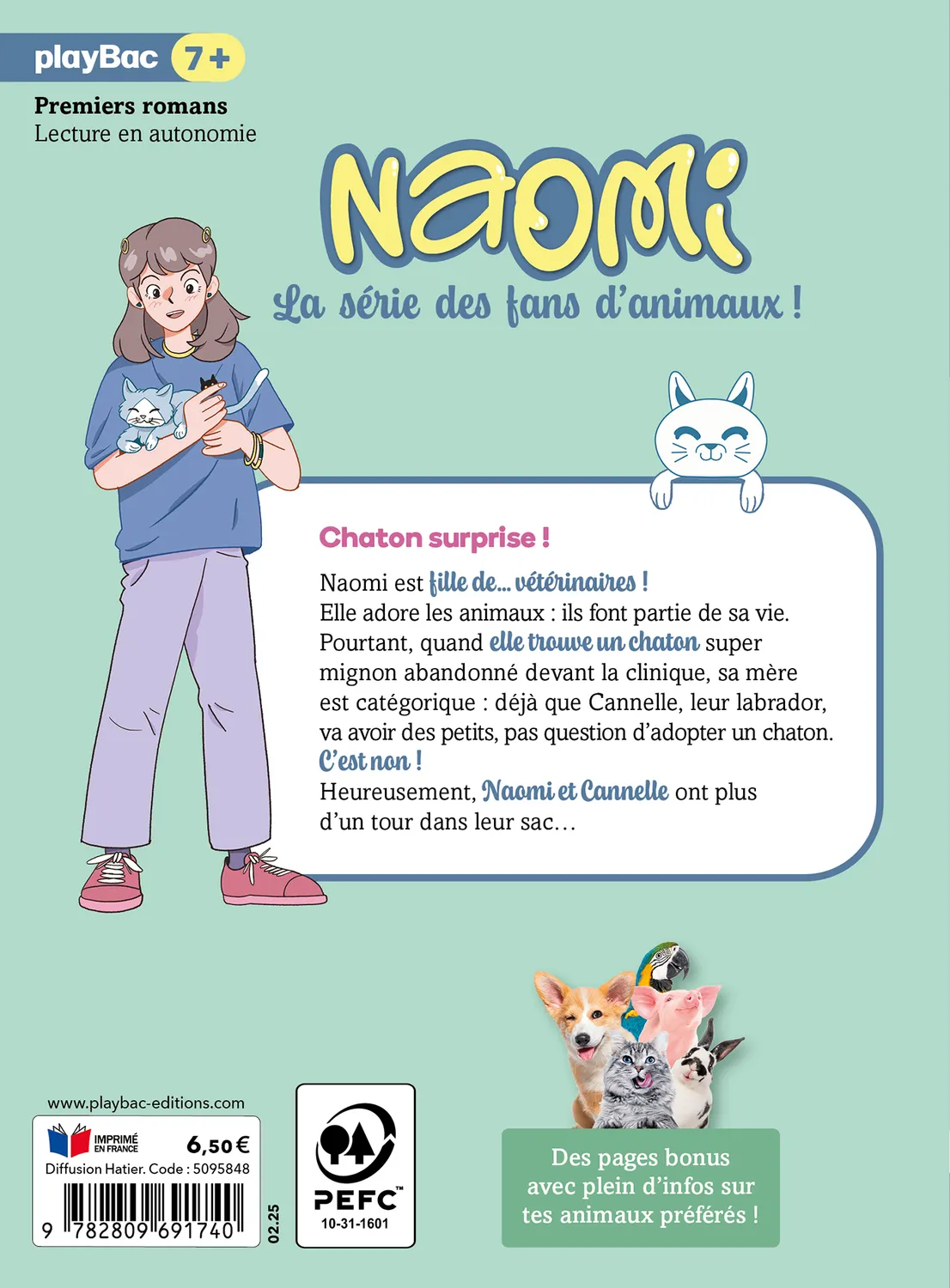 Naomi fille de vétérinaire Chaton surprise Tome 1 roman enfant