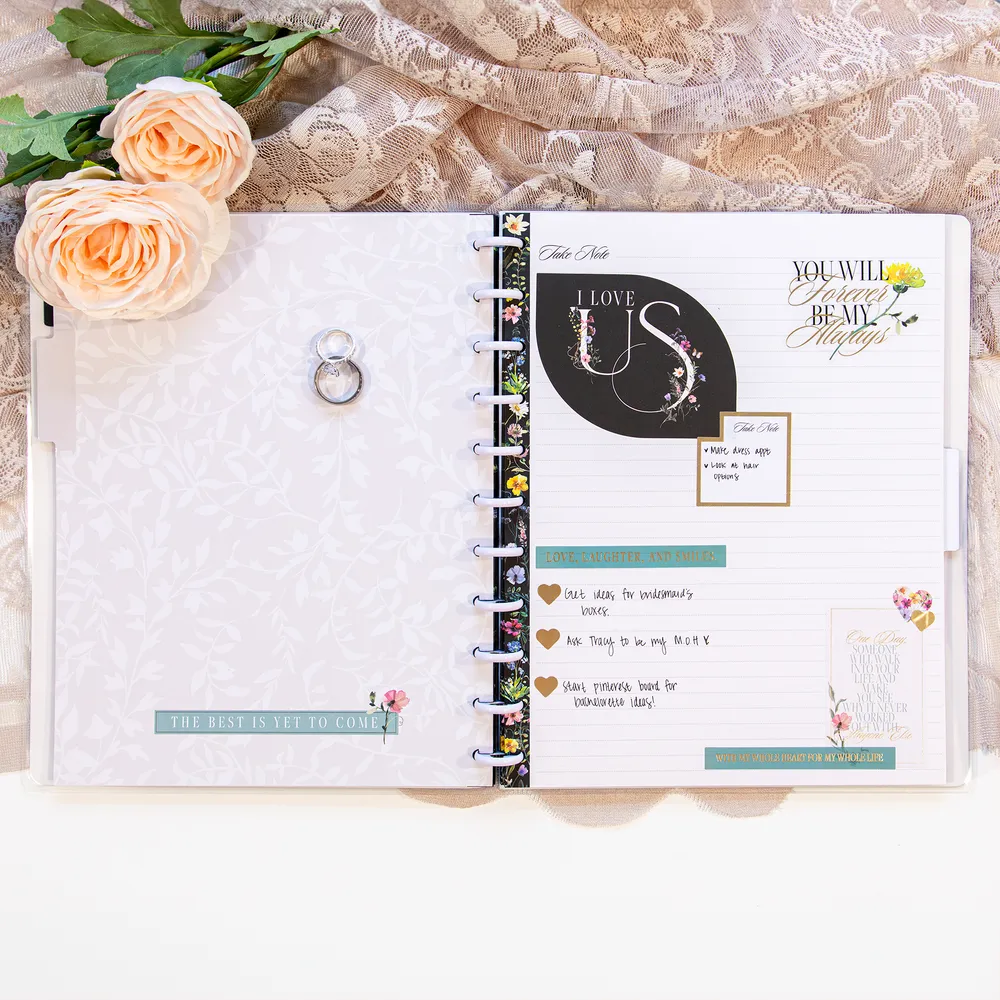 Happy Planner Blooming Elegance carnet pointillé Big 60 feuilles mariage