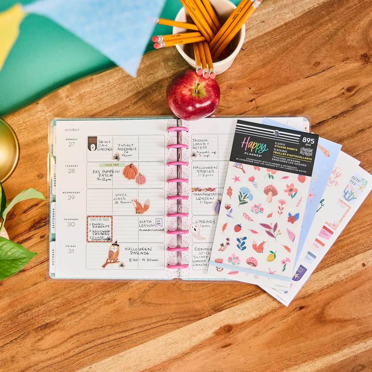 Happy Planner Teaching Seasons stickers value pack 895