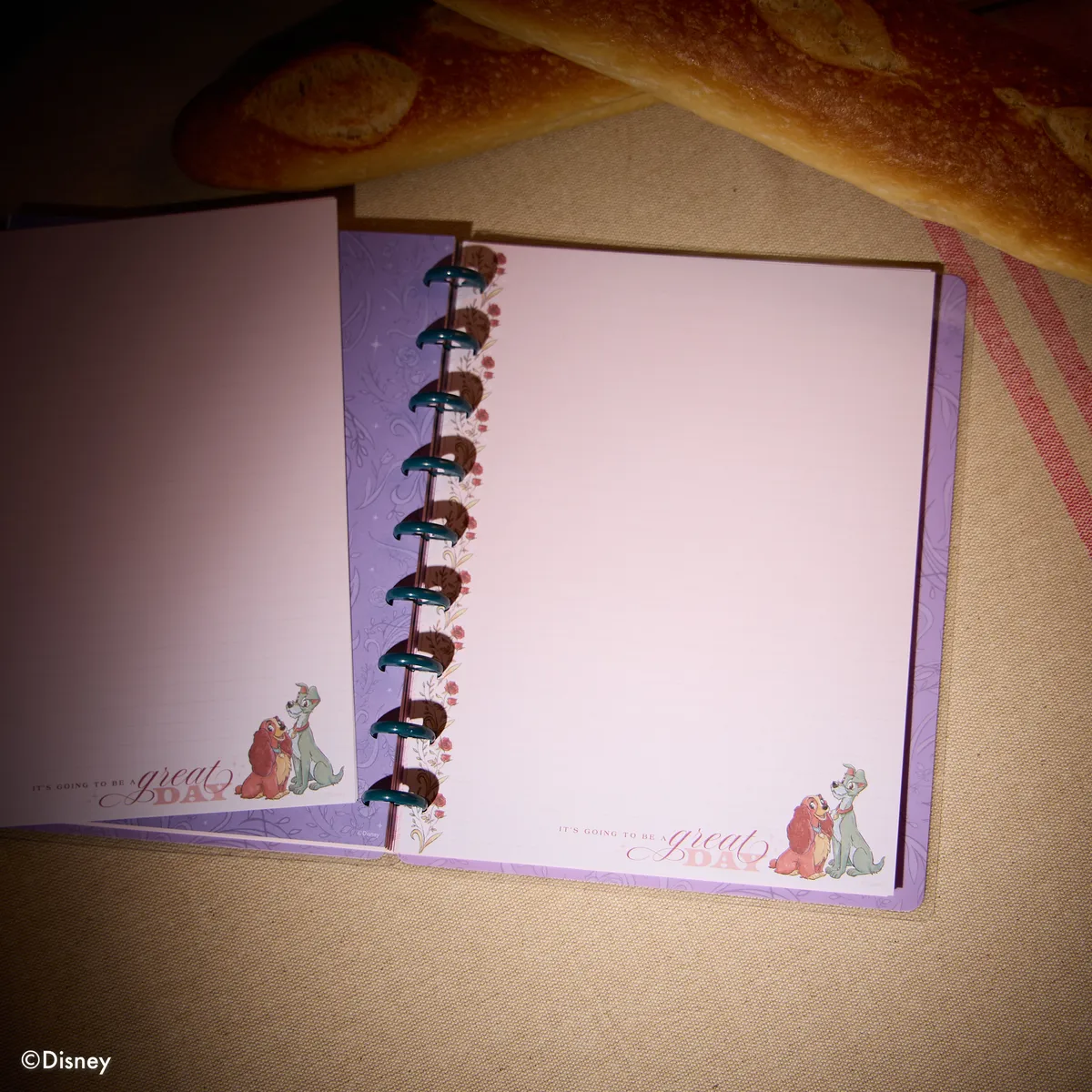 Happy Planner Disney Belle et Clochard recharge Classic pointillée 40 feuilles