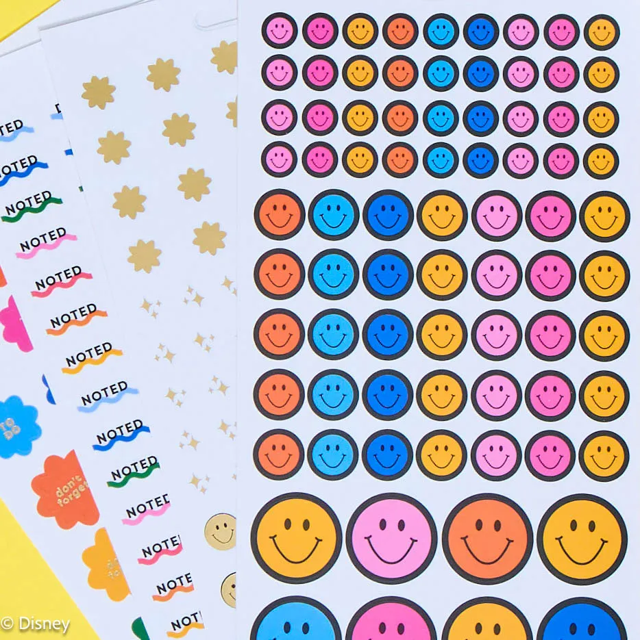 Happy Planner Playful Brights Student stickers 317 5 feuilles