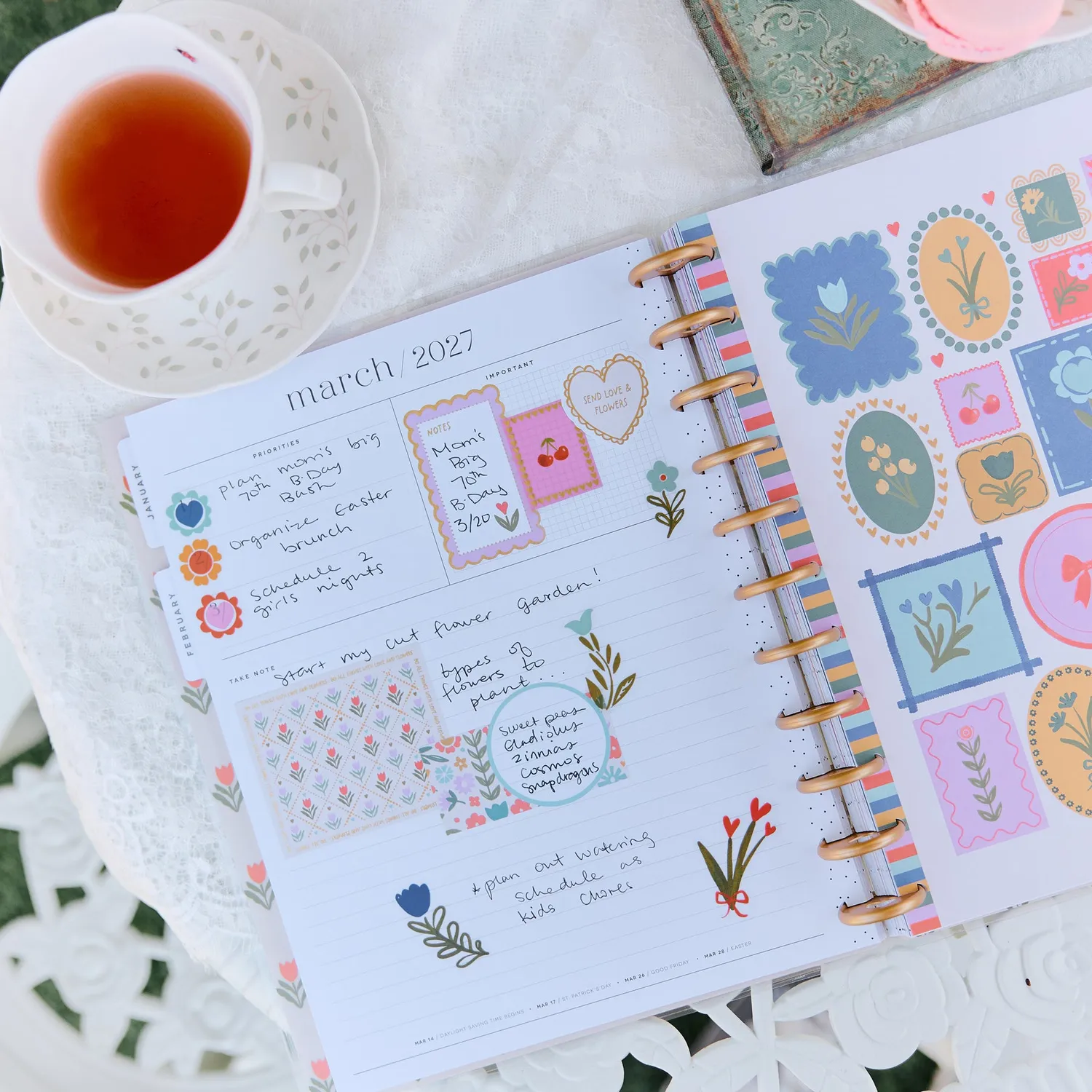 Happy Planner Little Garden 2027 agenda Big vertical 12 mois