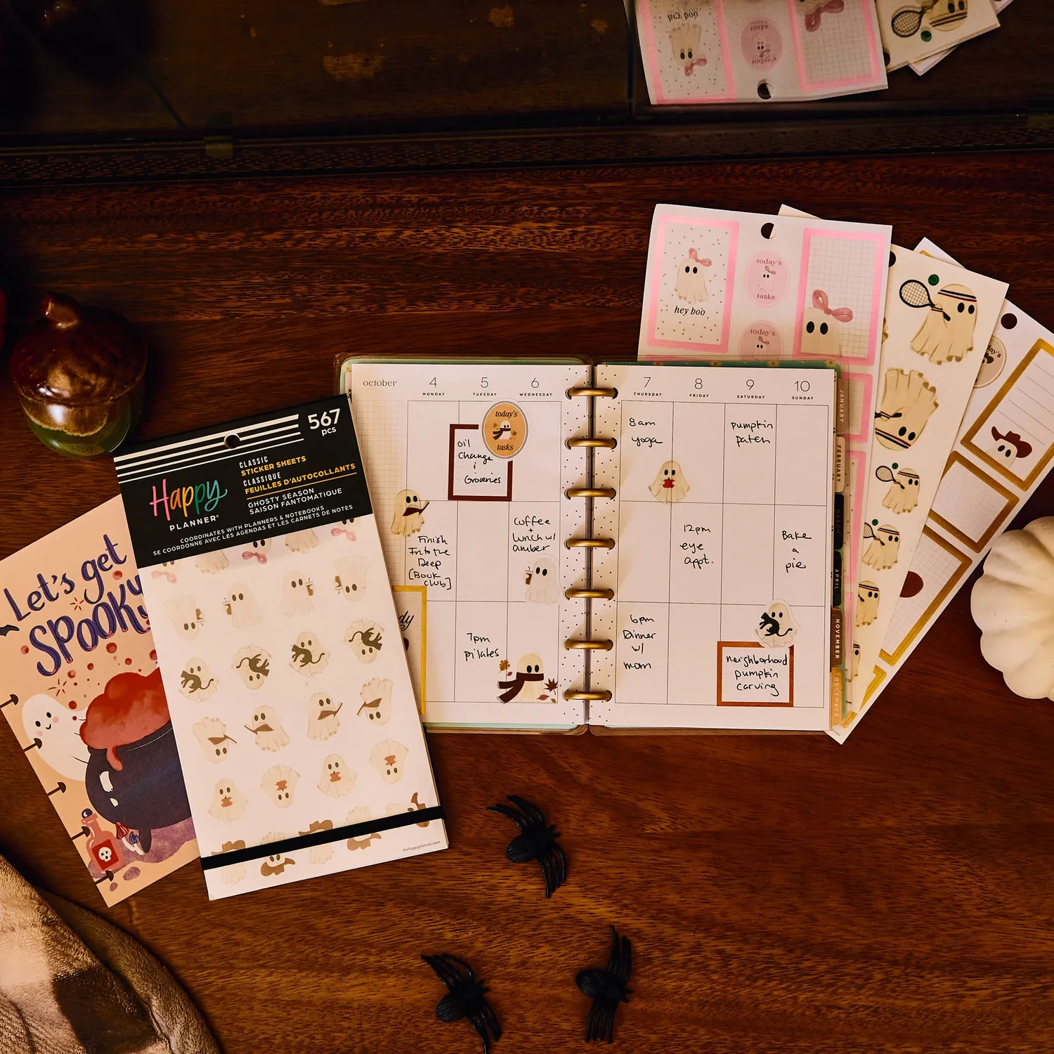 Happy Planner Ghosty Season stickers fantômes 30 feuilles