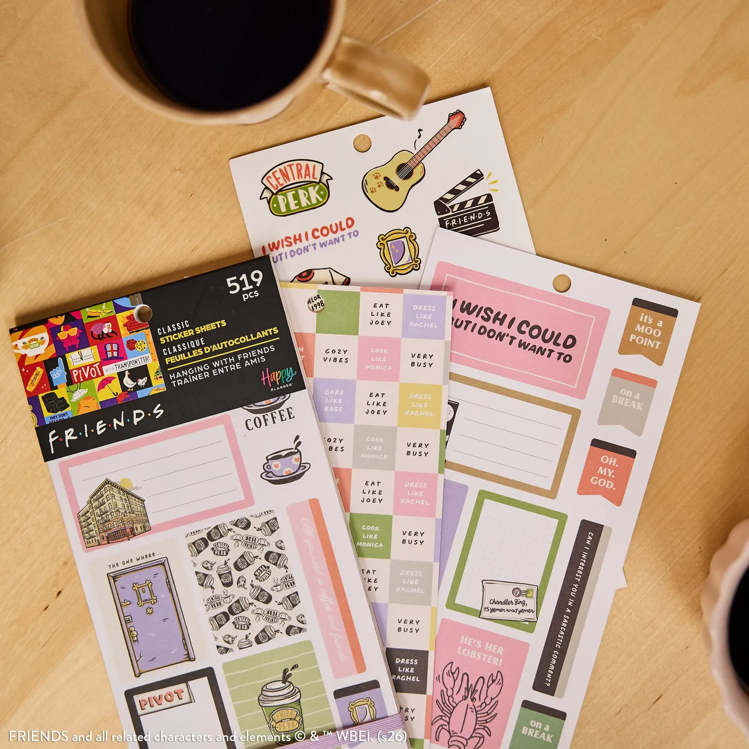 Happy Planner Friends Value Pack stickers 30 feuilles citations