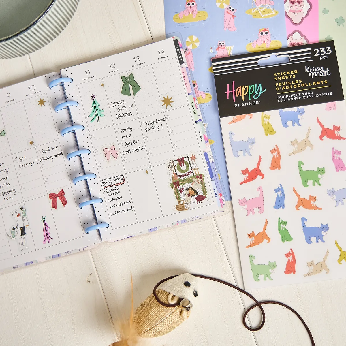 Happy Planner Purrfect Cats stickers chats 10 planches