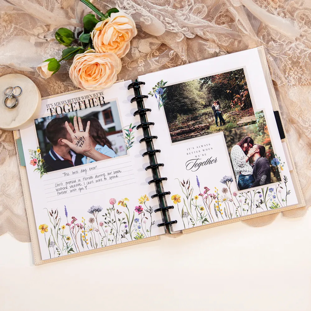Happy Planner Blooming Romance journal mariage Big 80 feuilles