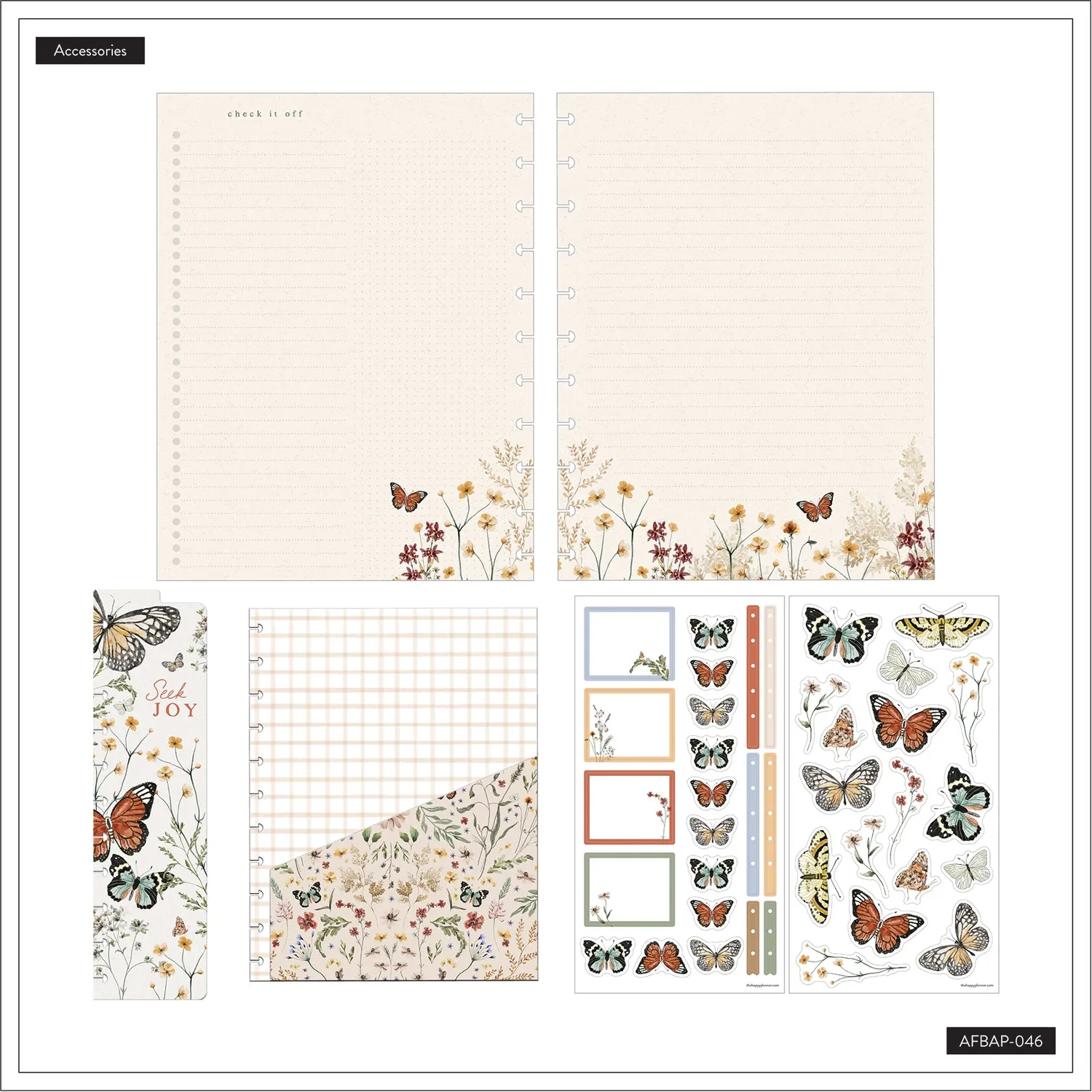 Happy Planner Wild Fields Big pack accessoires planner floral