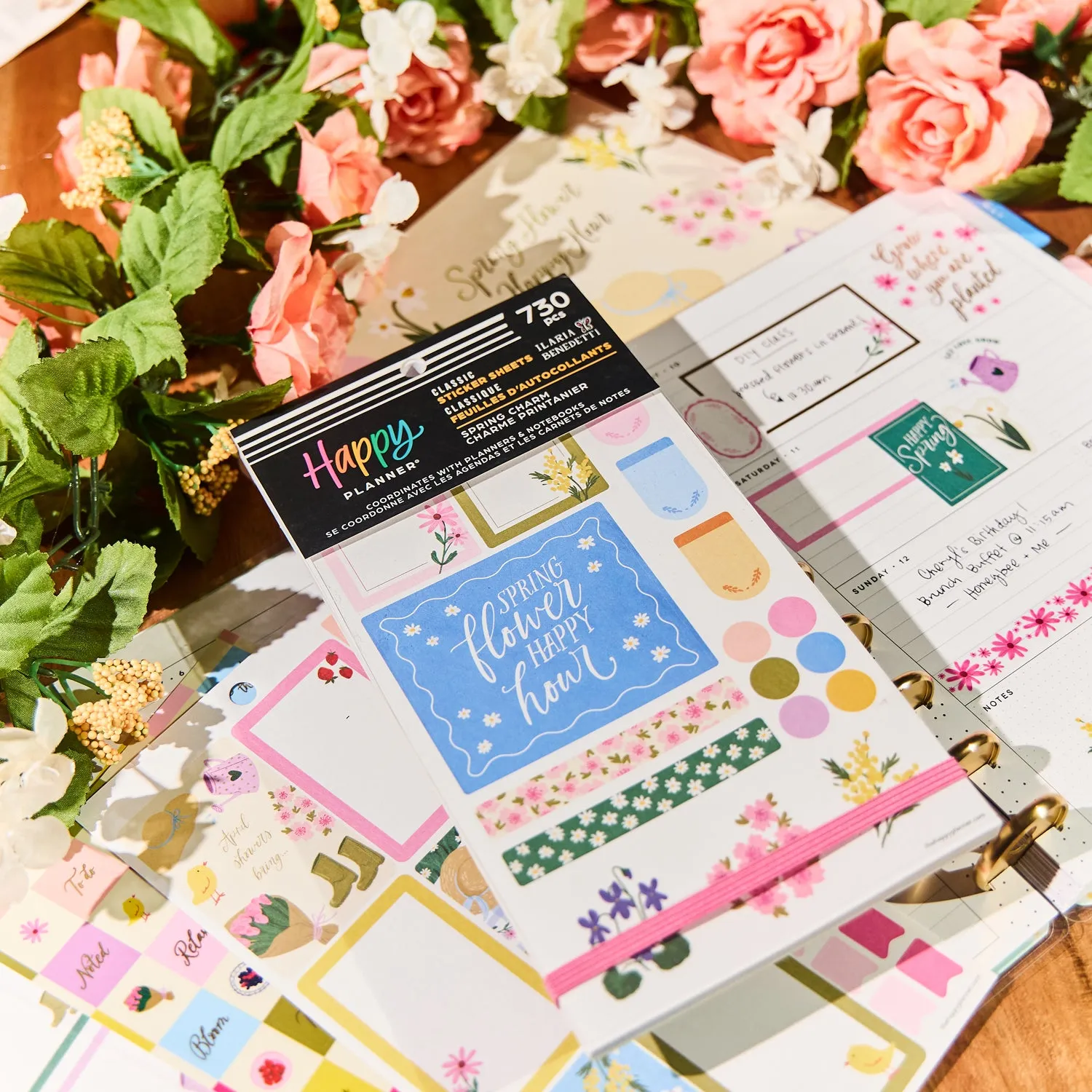 Happy Planner Spring Charm stickers printaniers 730
