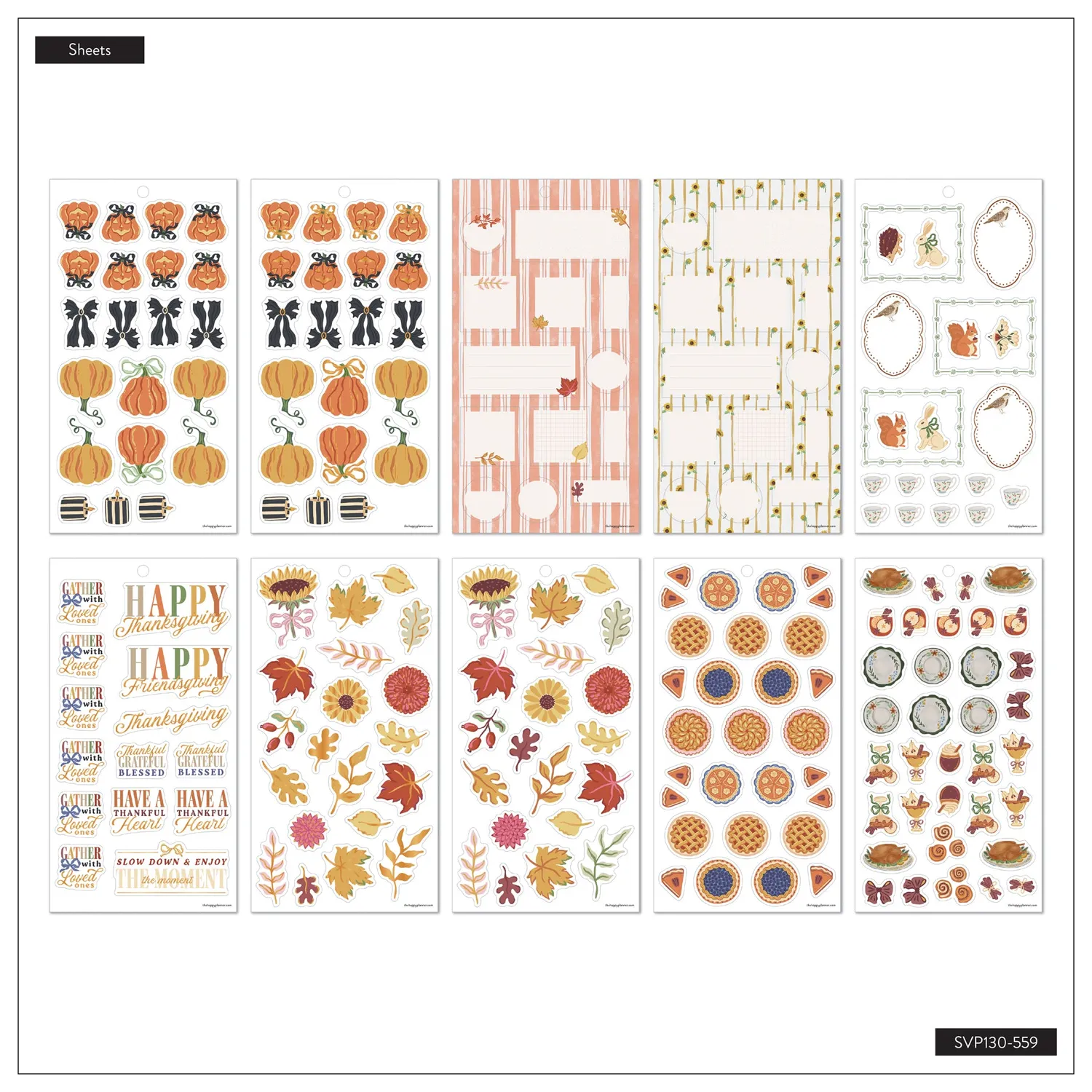 Happy Planner Favorite Fall Season stickers automne 30 feuilles