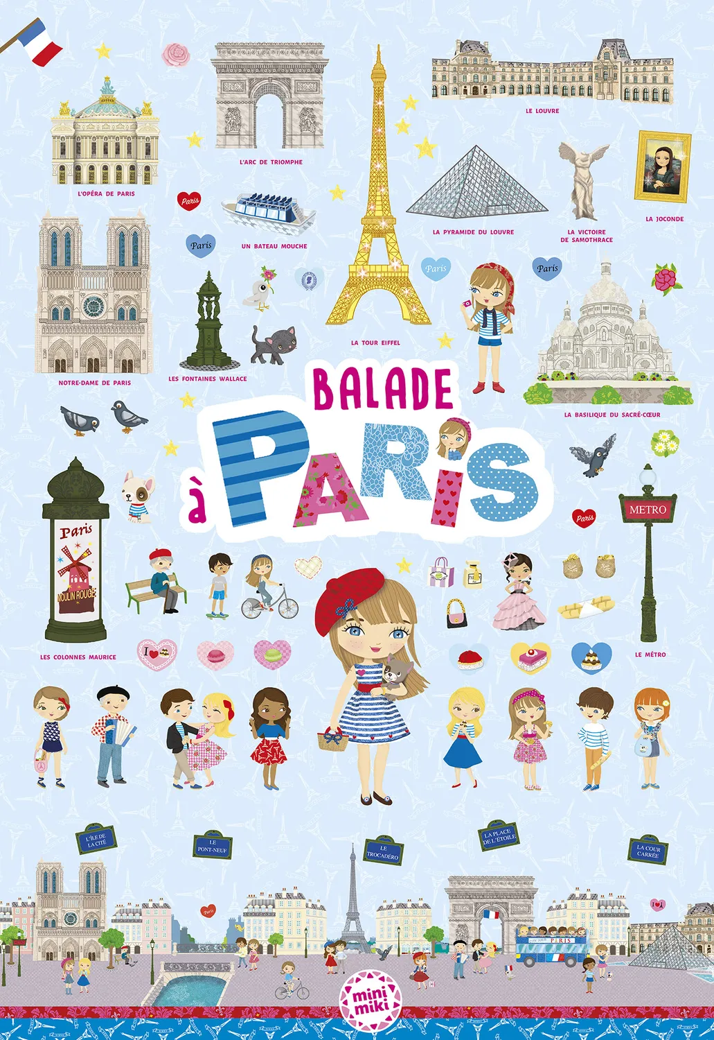 Frigobloc Minimiki Paris poster à créer stickers
