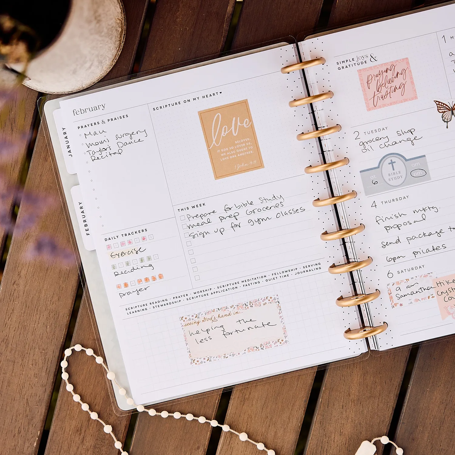 Happy Planner Wildflower Daydream planner foi classic 2027 12 mois