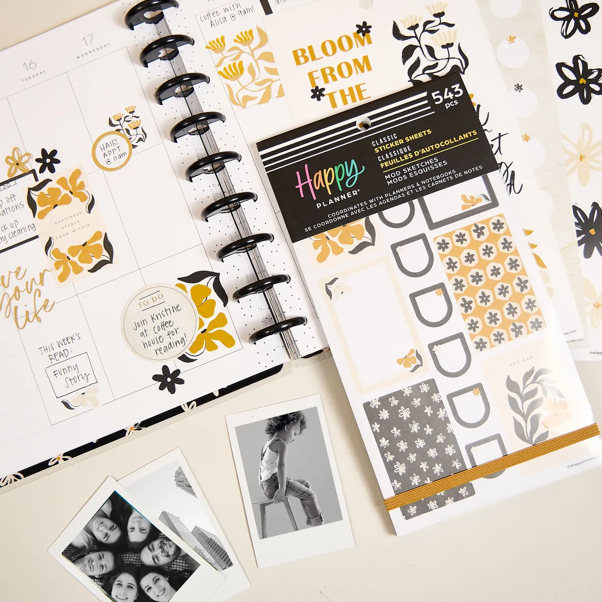 Happy Planner Mod Sketches stickers 30 feuilles floral