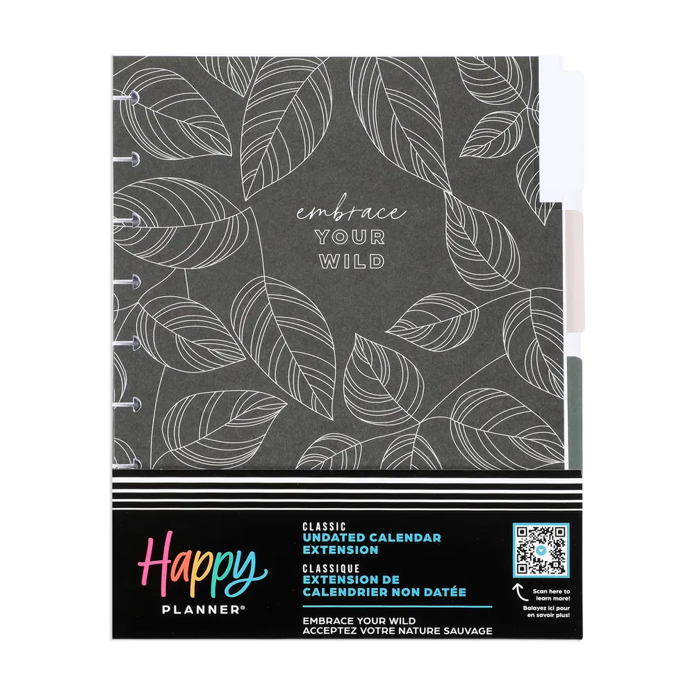 Happy Planner Embrace Your Wild extension journalière classic 4 mois