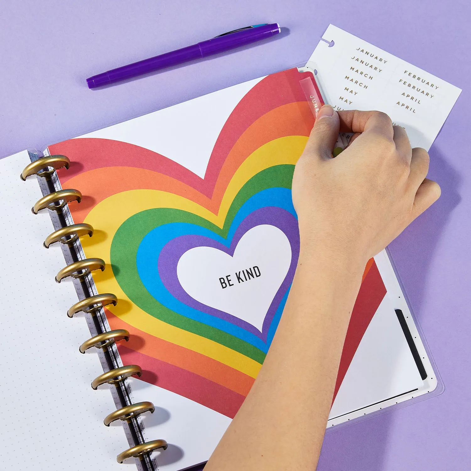 Happy Planner Classic agenda vertical non daté Pride 12 mois
