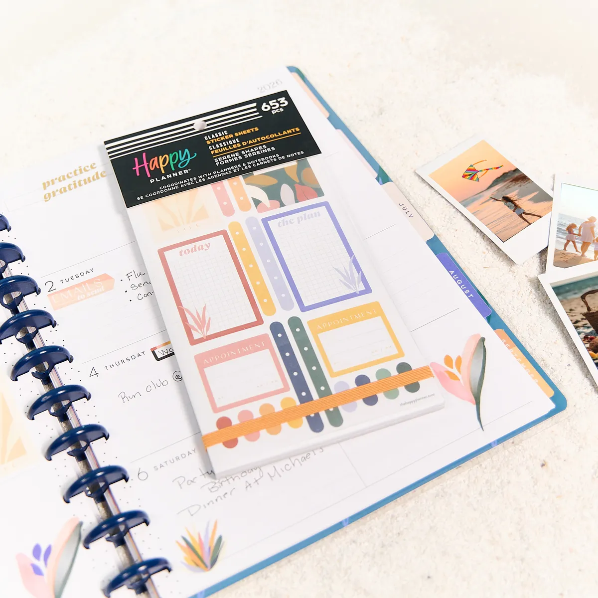 Happy Planner Serene Shapes stickers Classic 653 pcs