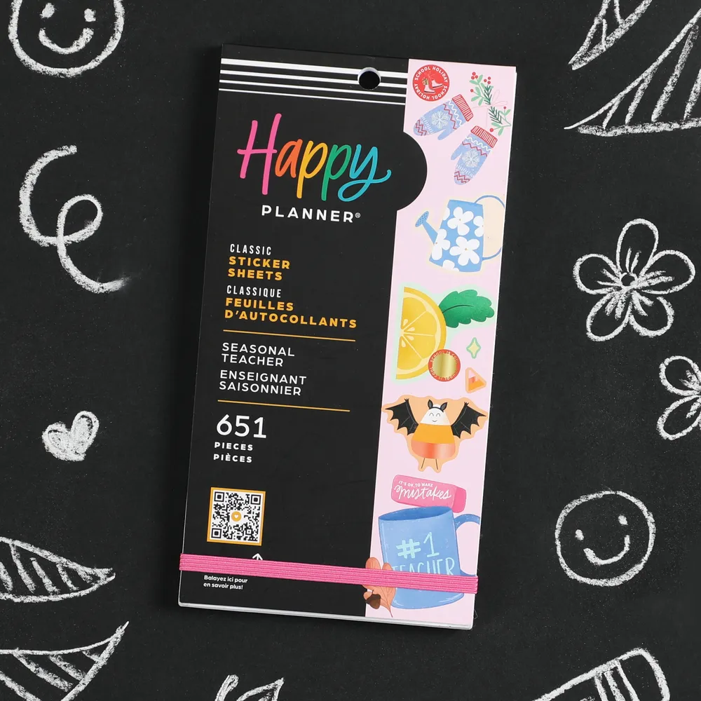 Happy Planner Seasonal Teacher stickers maîtresse 651 pièces