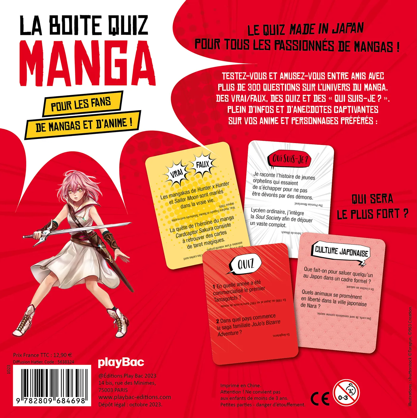 Frigobloc Boîte quiz Manga jeu 300 questions