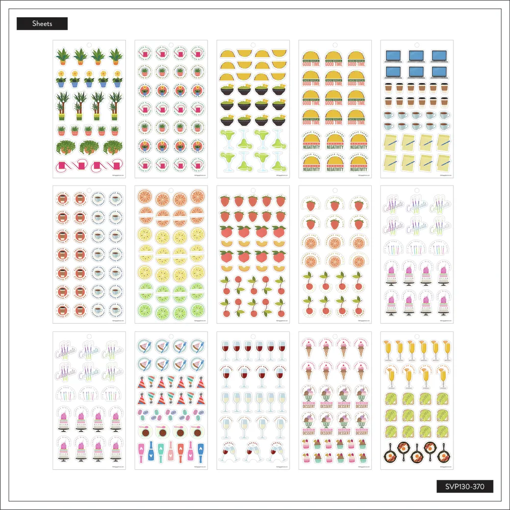 Happy Planner Everyday Icons stickers Classic 995 icônes