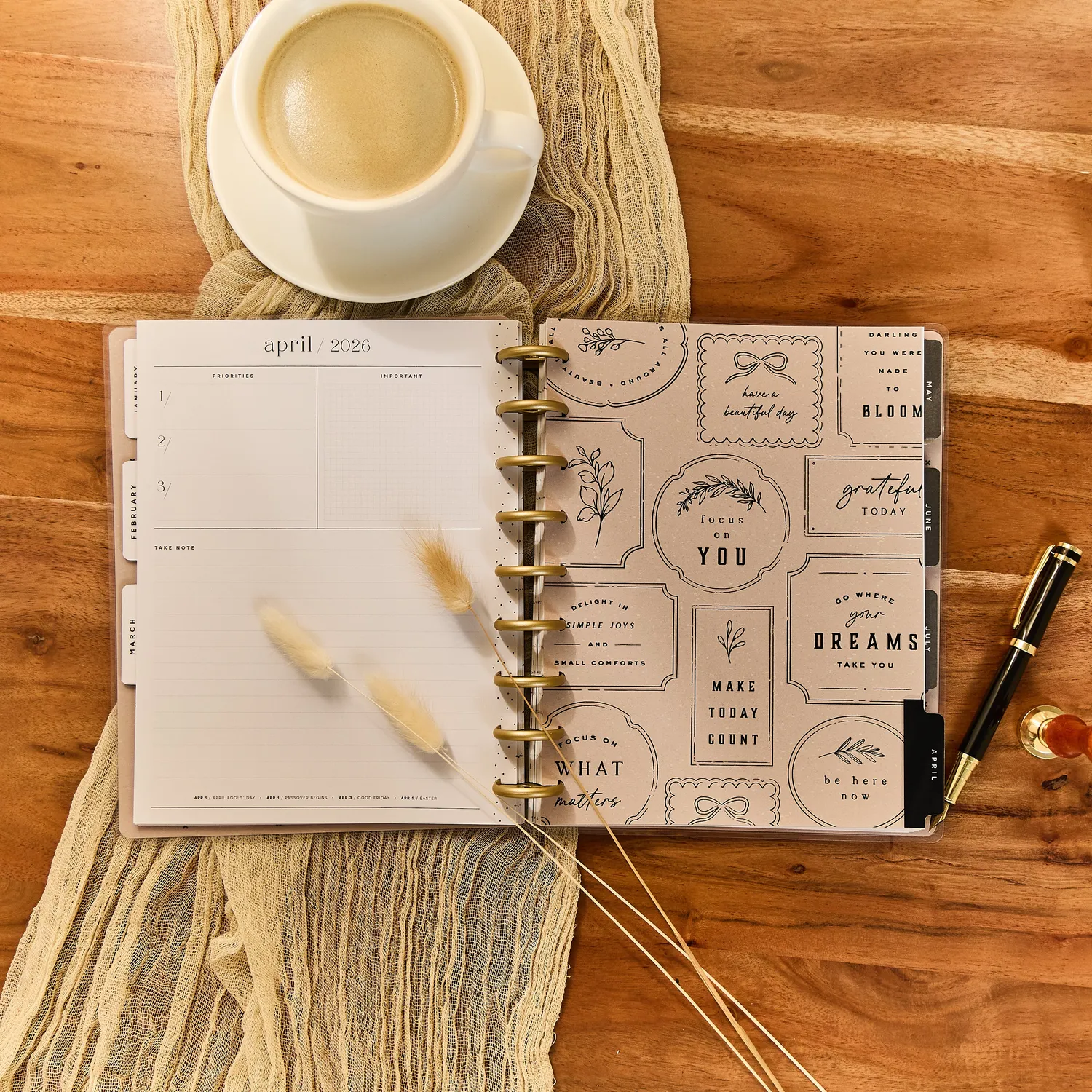 Happy Planner Heritage Charm 2026 Classic agenda horizontal 12 mois