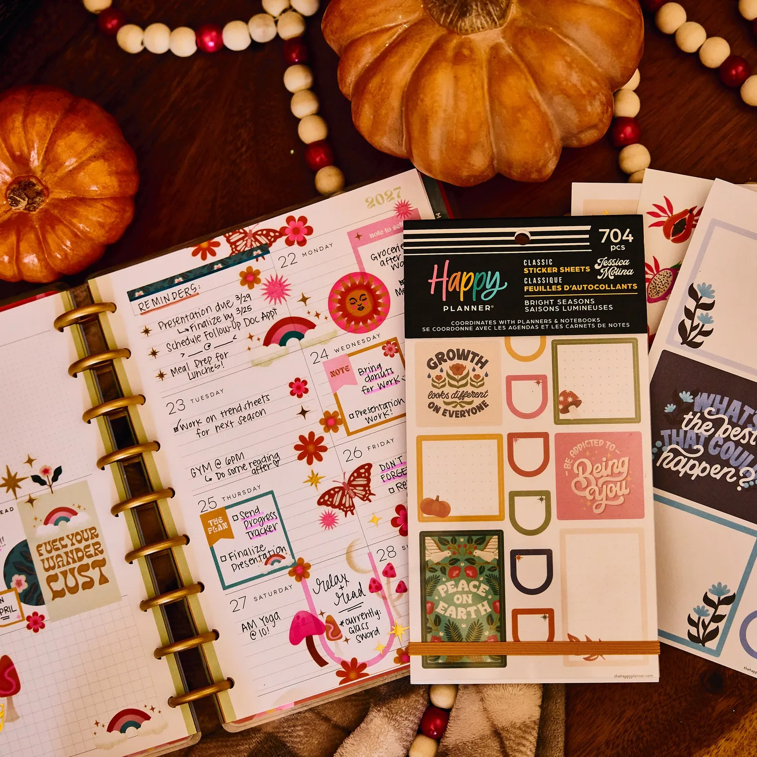 Happy Planner Bright Seasons stickers 704 saisons