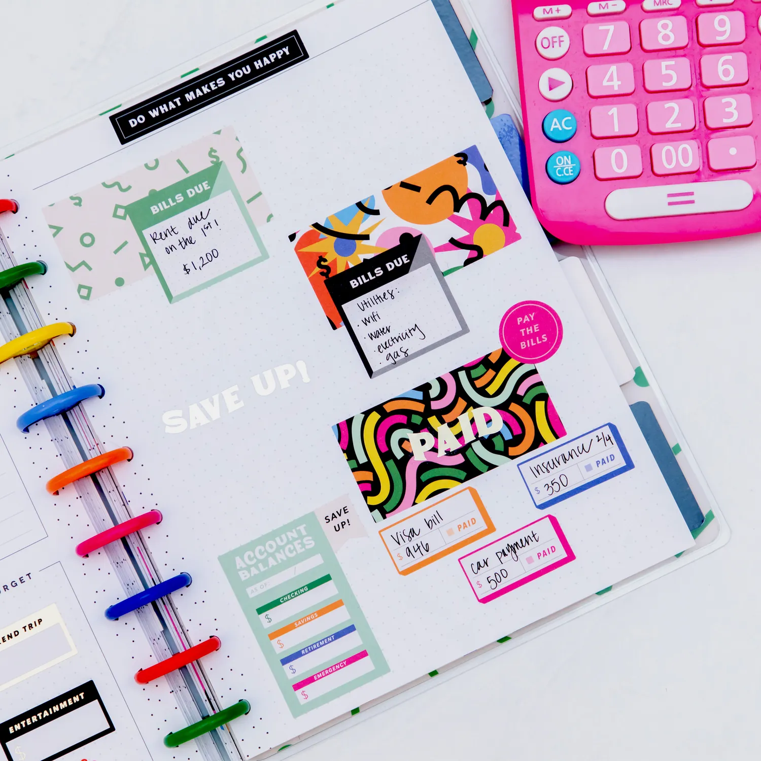Happy Planner Big Dollar Energy agenda budget Classic non daté